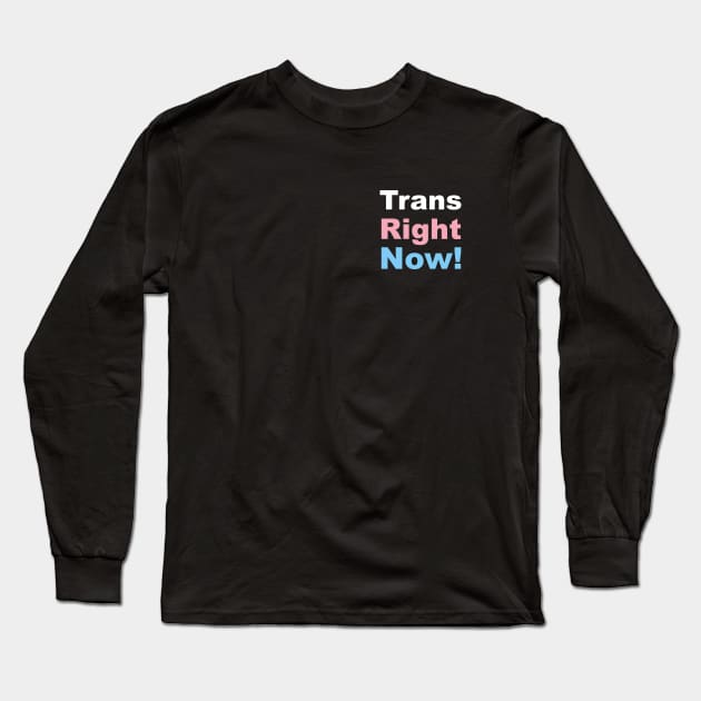 Trans Right Now! Transgender Rights Long Sleeve T-Shirt by Irene Koh Studio